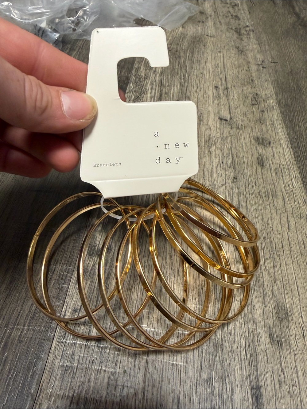 And1 Gold Tone Stackable Bangle Bracelet Set
